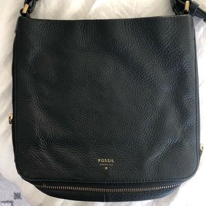 Fossil black crossbody purse